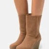 Anna Field Winter Boot - Enkellaarsjes Met Sleehak - Cognac -Dames Schoenenwinkel 0a0e208641da49138277589d1dfc661b