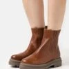 Anna Field Leather - Enkellaarsjes Met Plateauzool - Cognac -Dames Schoenenwinkel 3093c7049d6a4fbd8b6b3c0bb2df53e5