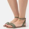 Anna Field Leather - Sandalen - Khaki -Dames Schoenenwinkel 4b9fe92e8f9e4660af1bb02bfd4a570c
