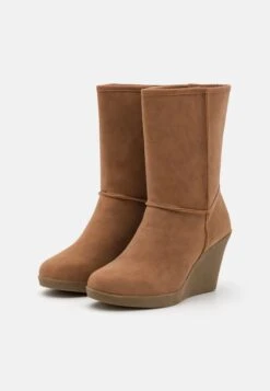 Anna Field Winter Boot - Enkellaarsjes Met Sleehak - Cognac -Dames Schoenenwinkel 64d45de883534e7f974d195c7e051ad9