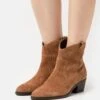 Anna Field Leather - Cowboy-/Bikerlaarsjes - Cognac -Dames Schoenenwinkel 811bab5b34d6496db9b494930583949f