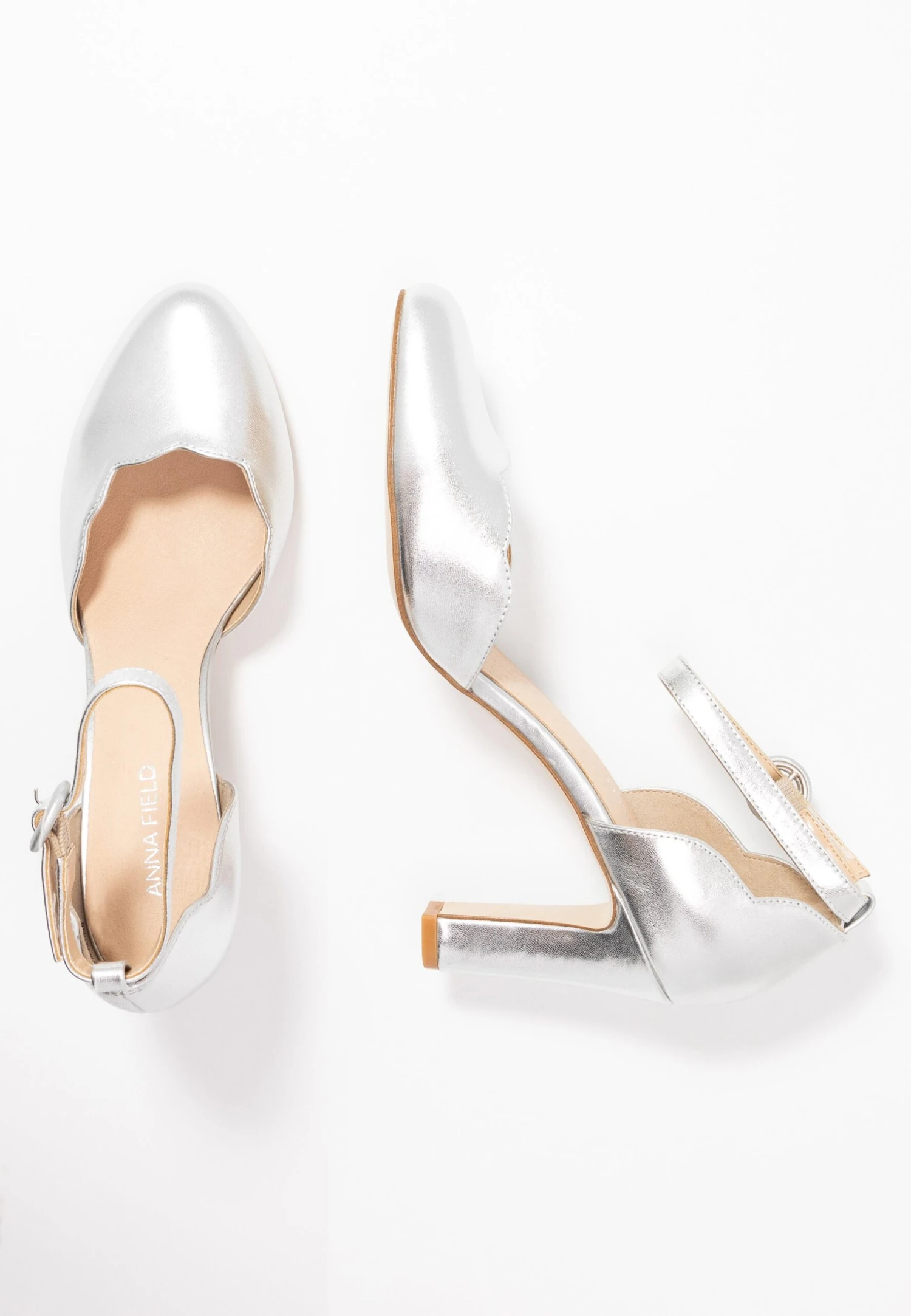Anna Field Leather Pumps - Hoge Hakken - Silver 5 Anna Field Leather Pumps - Hoge Hakken - Silver - Afbeelding 4