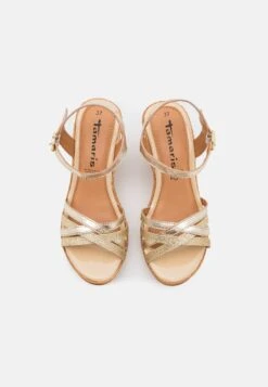 Tamaris Sandalen Met Hoge Hak - Light Gold -Dames Schoenenwinkel 8c8a066a49e7460cbc5352587f615569