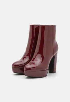 Anna Field Enkellaarsjes Met Hoge Hak - Dark Red -Dames Schoenenwinkel bbddd1c8a07444aa8ffbed290a1c4352