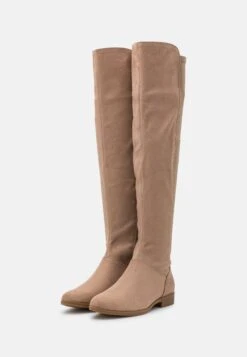 Anna Field Overknee Laarzen - Beige -Dames Schoenenwinkel dd189346b0de44f78790627022fbaa66